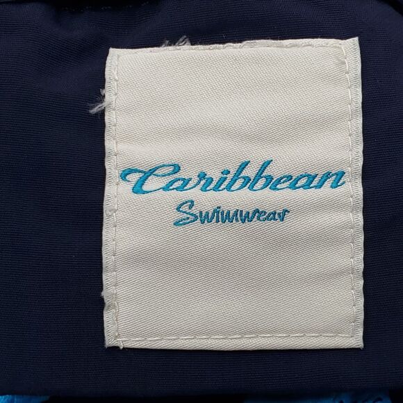 Caribbean Swimwear Drawstring Outdoor Swimming Trunks Mens Size XL Blue - Picture 4 of 8